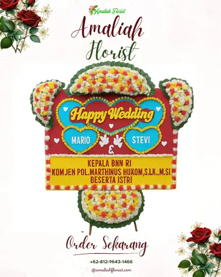 Papan Bunga Pernikahan Watupecah